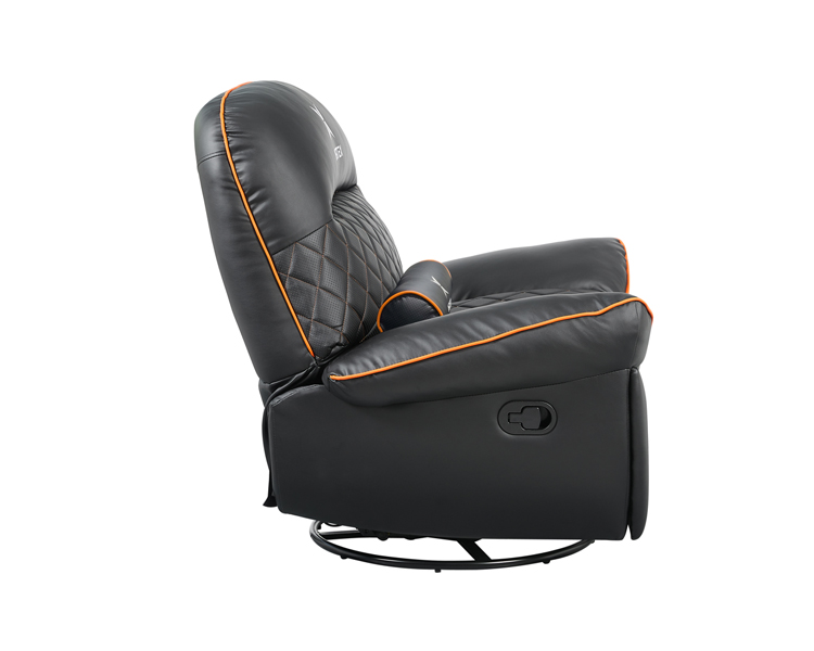 Gaming Chair: Vertex Throne Gaming Sofa Black/Orange PVC